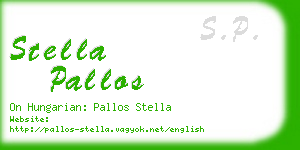 stella pallos business card